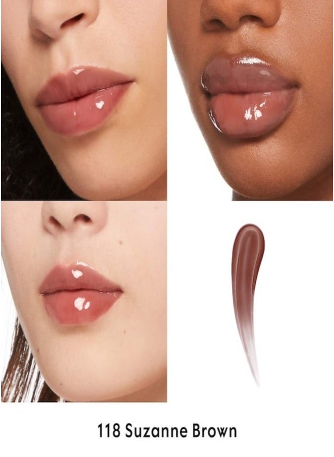 Gucci Hydrating Plumping Lip Gloss 6.5ml – 118 - Suzane Brown High-Shine Volumizing Gloss with Moisture Boost - Image 2